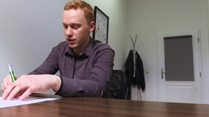 Redheaded dude with a bubble wazoo receives nailed in POV