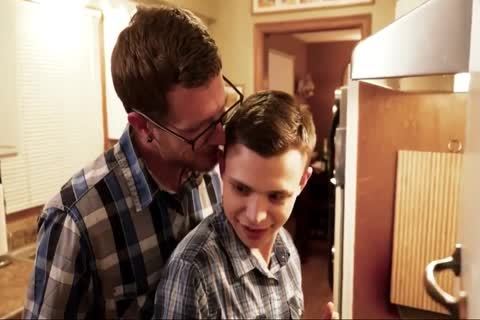 teen gets Spit-roasted unprotected By Step-daddy And Uncle