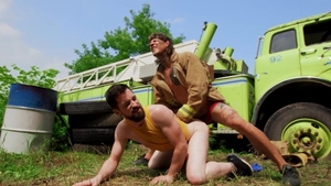 Bromo - Bo Sinn accompanied by Thyle Knoxx gagging outdoors