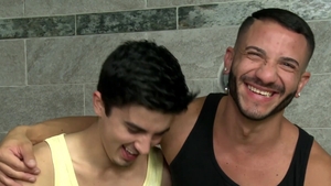 ExtraBigDicks: Gay Mike goes wild on cock in backstage