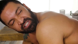 FetishMen: Filthy furry Dominic Pacifico sucking balls