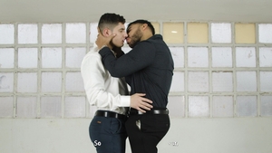 staghomme:  Handler Watches as Bastian Teases